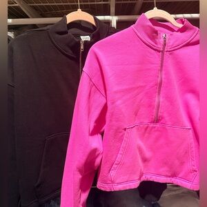 Pink Victoria’s Secret lot of 2 zip pullovers